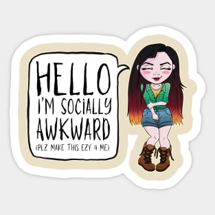 Socially Awkward Sticker